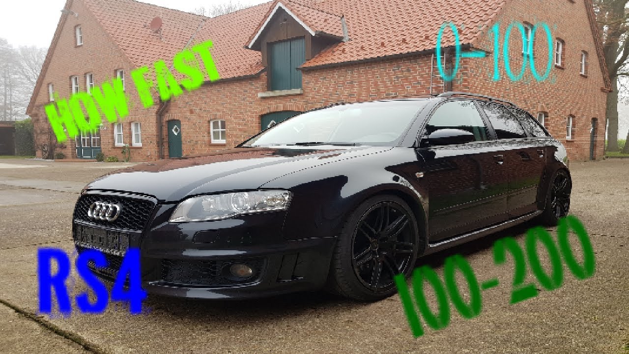 Audi RS4 b7 Pov drive 100-200 0-100 Dragy acceleration Autobahn Germany