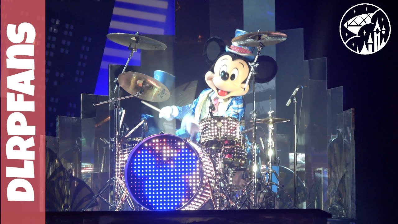 Mickey Mouse Plays the Drums at the Christmas Season Disneyland Paris