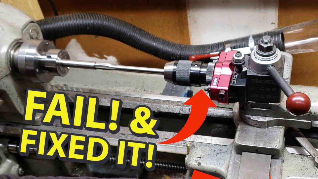 EDGE TECHNOLOGIES TOOL POST DRILL CHUCK BROKE! How to fix it! For Lathe QCTP deep hole drill ream