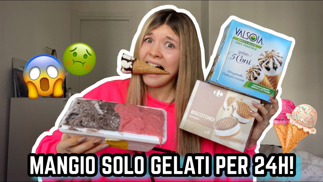 MANGIO SOLO GELATO PER 24 ORE! *challenge assurda*