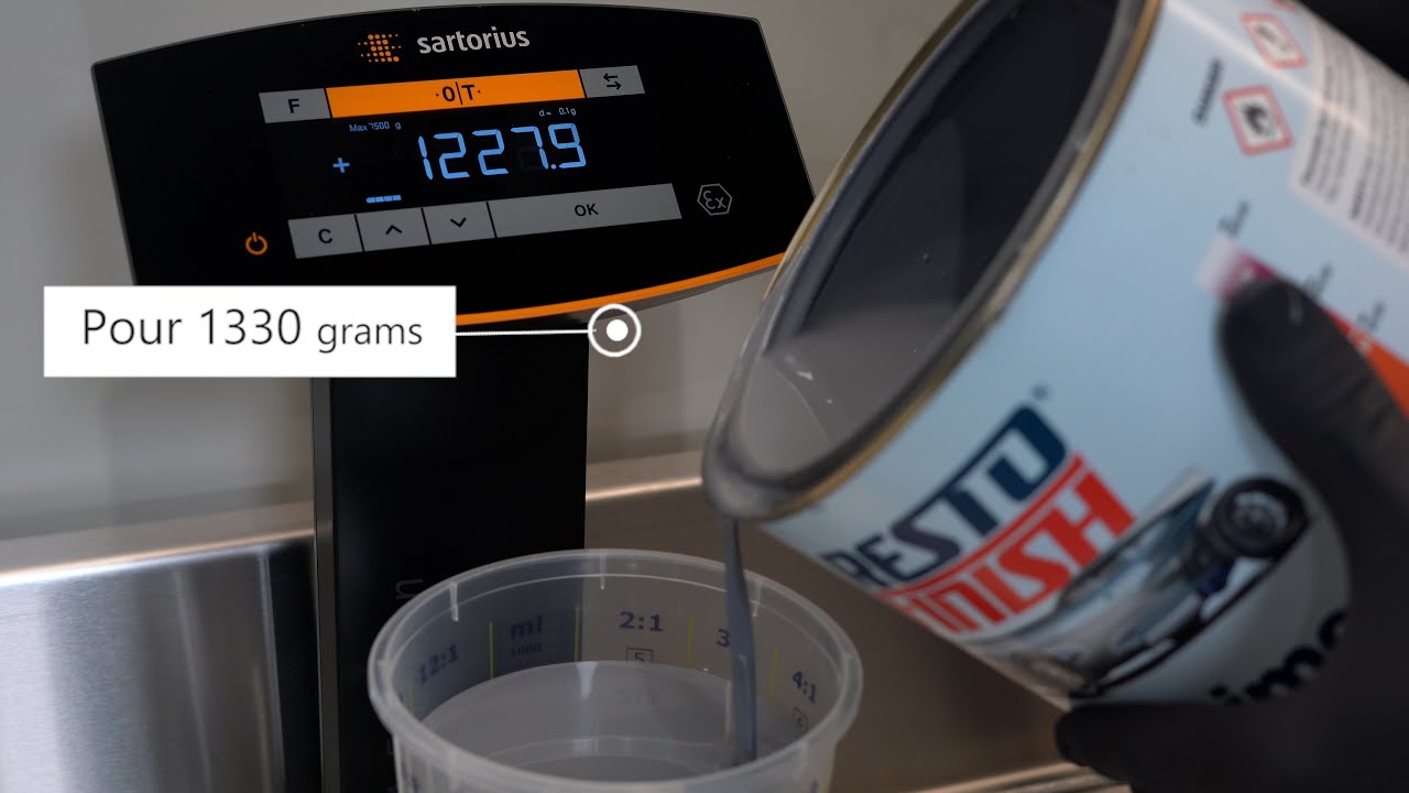 RestoFinish Polyprimer Mixing by Weight