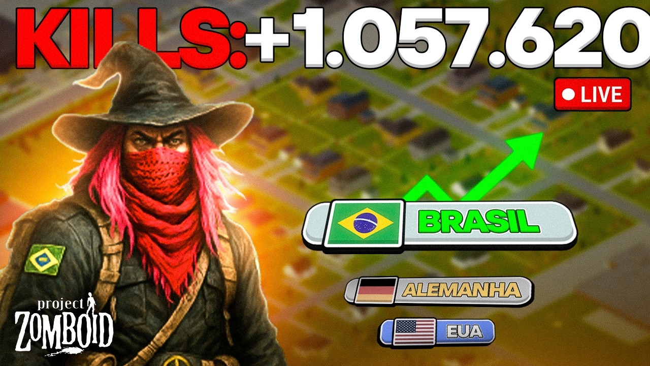🔴 AO VIVO | 1.057.620 KILLS 8 anos de Sobrevivência | O MUNDIAL DE ZOMBOID 🇧🇷