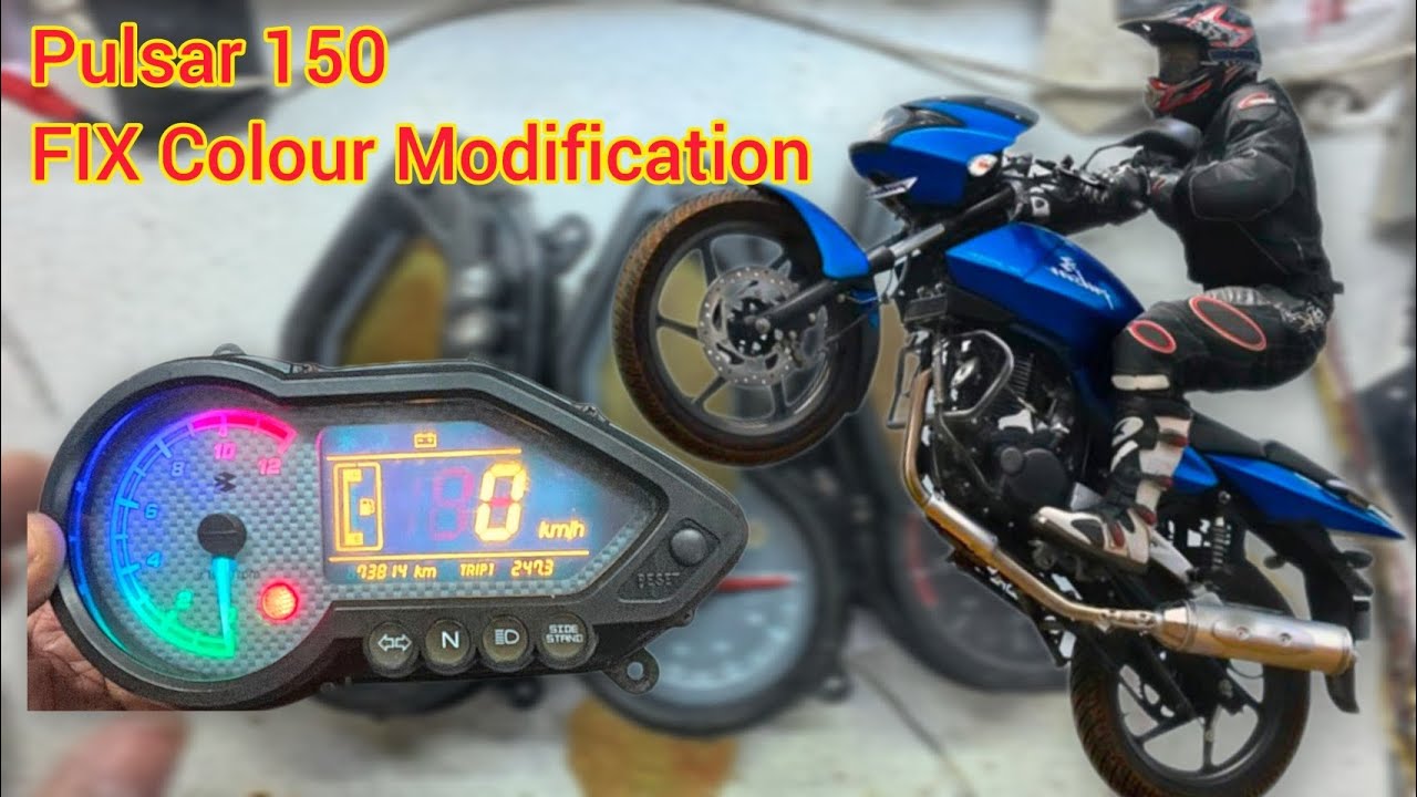 Pulsar 150 Repair and Modification of Meter (fix Colour Modification) #repairing #modificition #ride