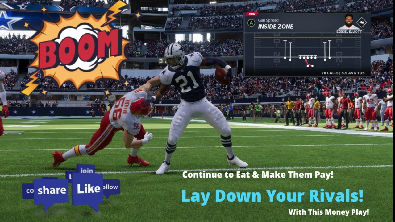 Madden 21 Nightmare Money Run Play!!! 😈😈 Easy Rushing Touchdowns!!