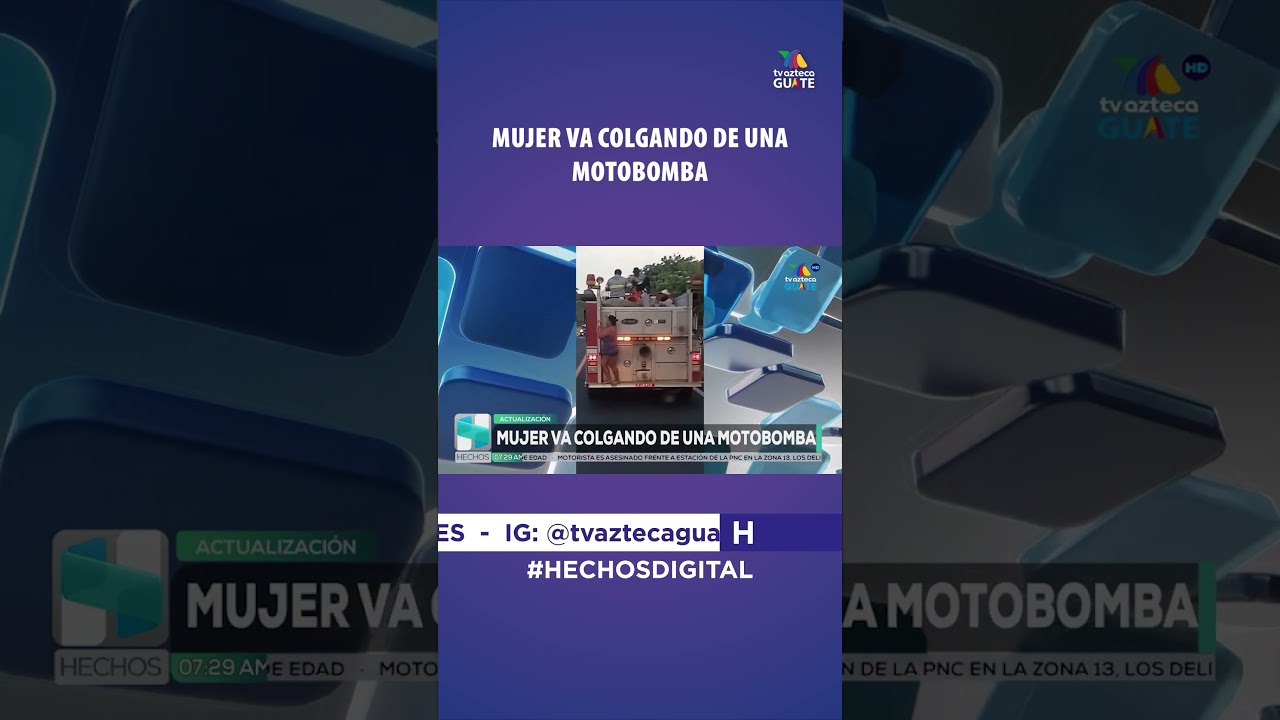 #Nacional | Mujer va colgando de una motobomba. #HechosAm