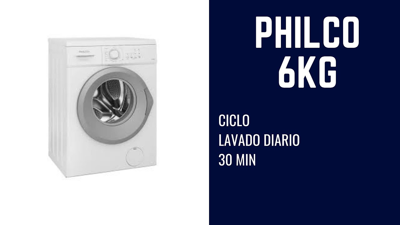 Lavarropa Philco, ciclo lavado Diario