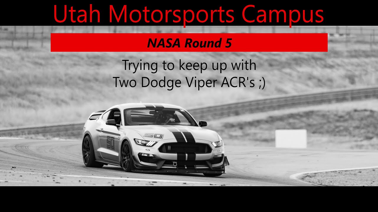2020 Ford Shelby GT350R Trying to keep up with Two Viper ACRs at Utah Motorsports Campus~Outer Track