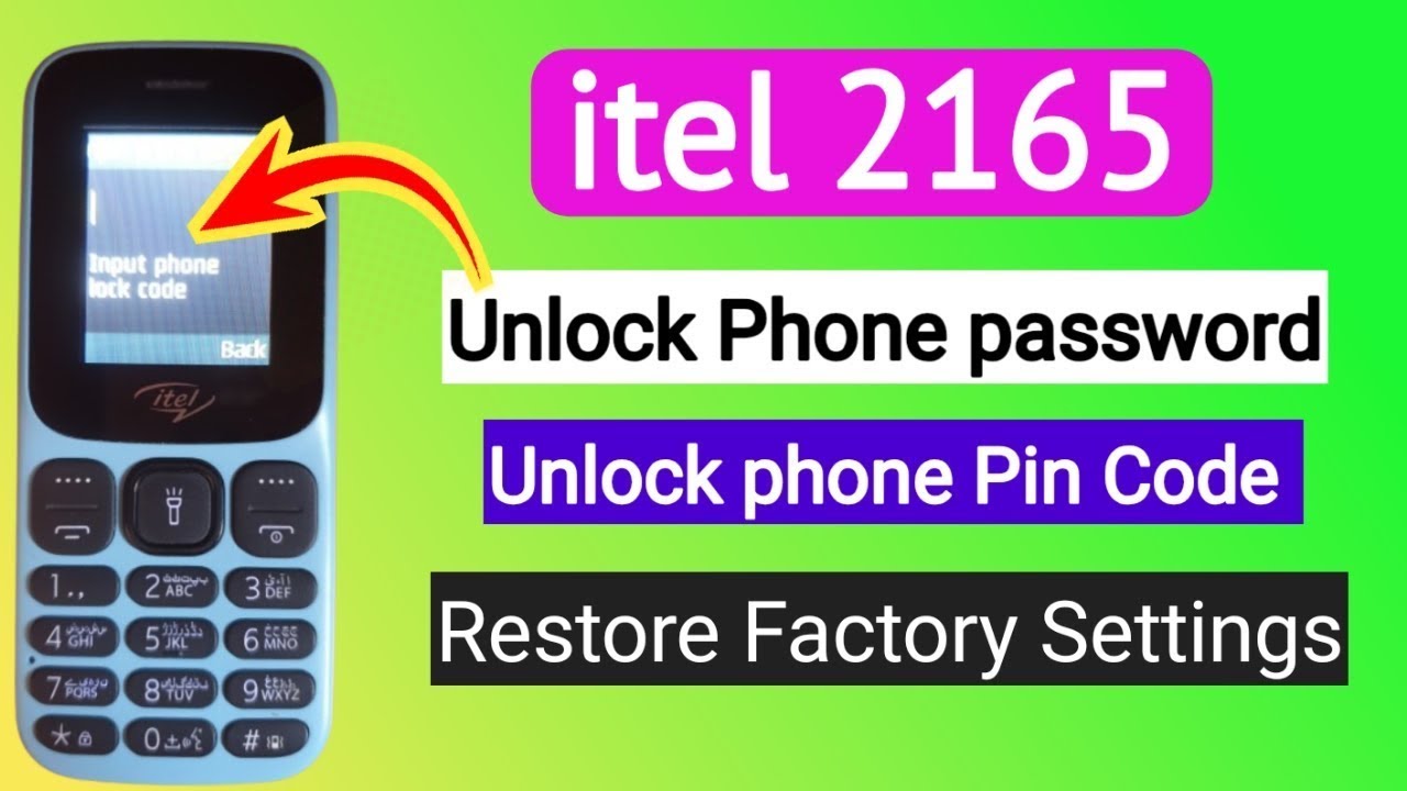 Itel 2165 Unlock phone password CM2 | Factory Reset | Find Boot key itel 2165 2025