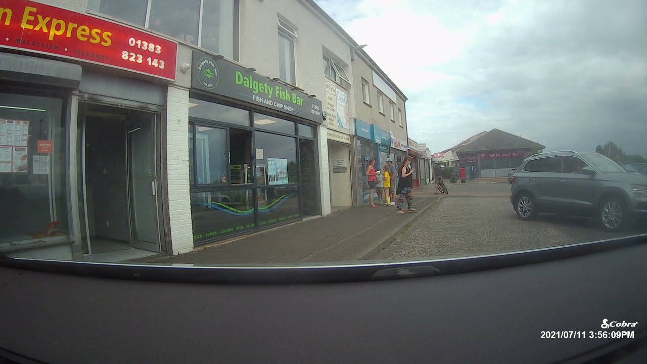 Arriving at Dalgety Bay Fish Bar July 2021