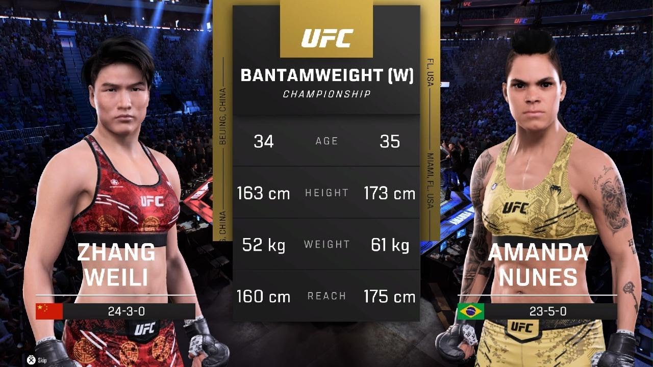 UFC 5 AI Battle: Zhang Weili vs Amanda Nunes - Ultimate Showdown of Champions!