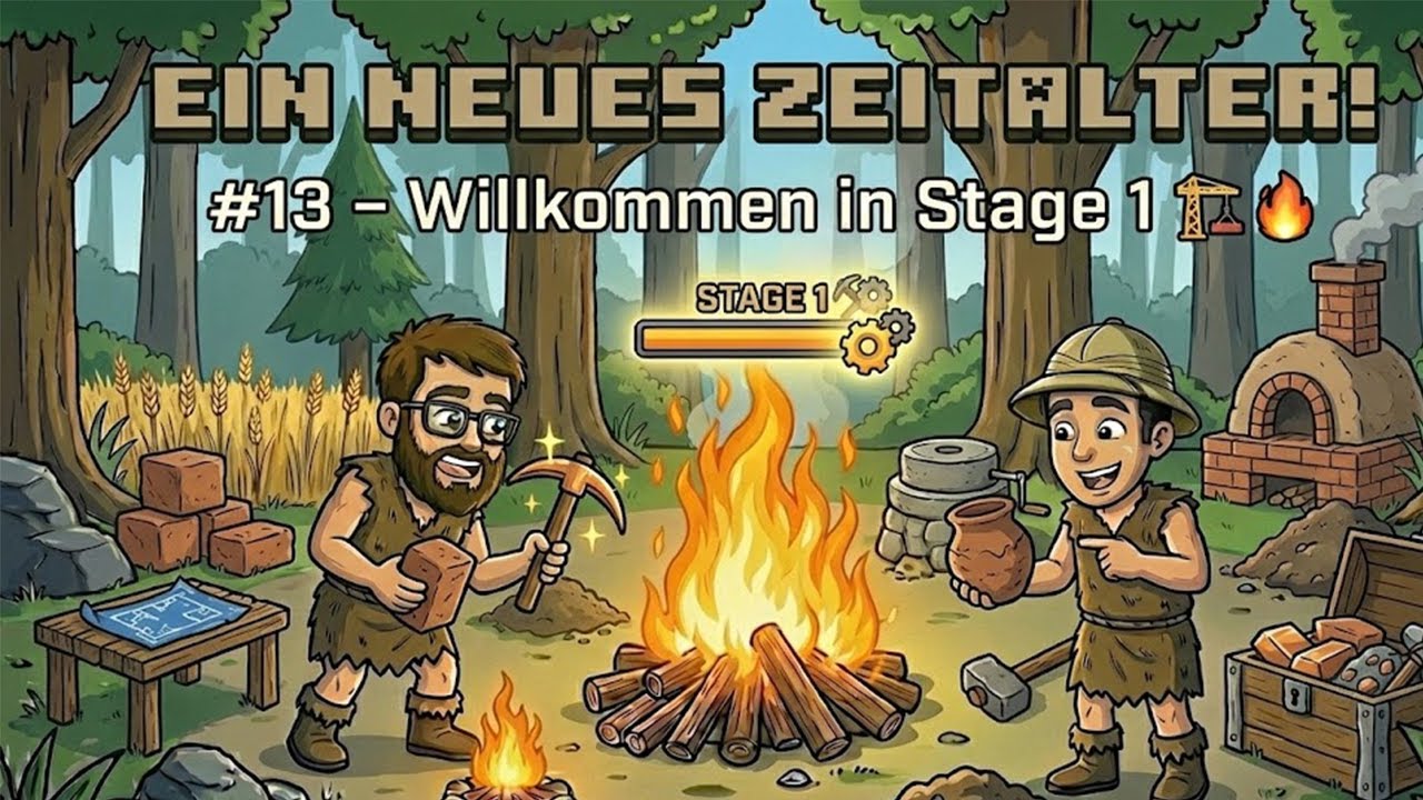 Minecraft SevTech Ages #13 – Ein neues Zeitalter! Willkommen in Stage 1 🏗️🔥