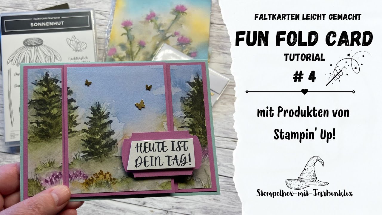 Fun Fold Card #4 basteln: Faltkarte mit Klappe & Gruß | Stampin’ Up! Tutorial für Anfänger
