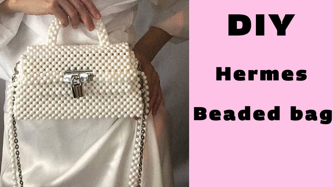 How to make a hermes beaded bag| handmade beaded bag tutorial