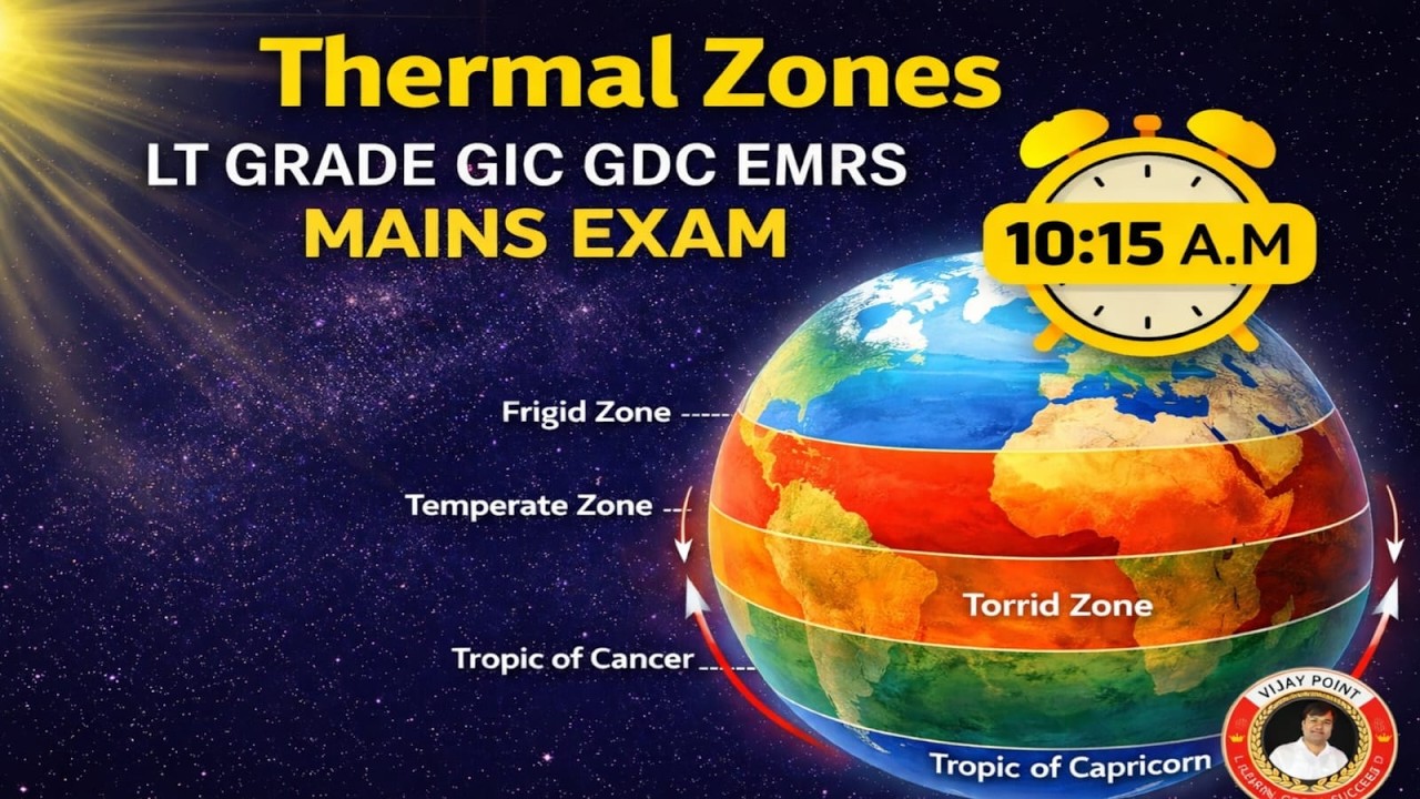 LT GRADE GIC GDC EMRS Thermal Zones – Mains Exam Special 🌍vijay tiwari sir