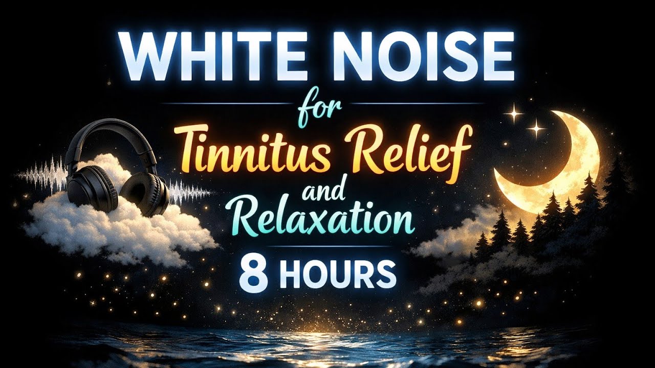 White Noise for Tinnitus Relief and Relaxation (8 Hours)
