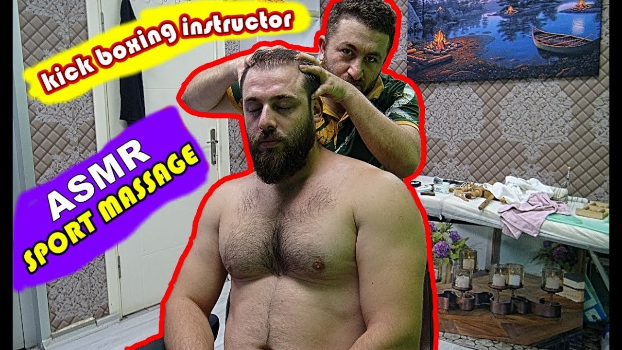 ASMR turkish massage barber=SPORT MASSAGE=head,back,ear,rope,toksen,gripes,sleep massage=spor masajı
