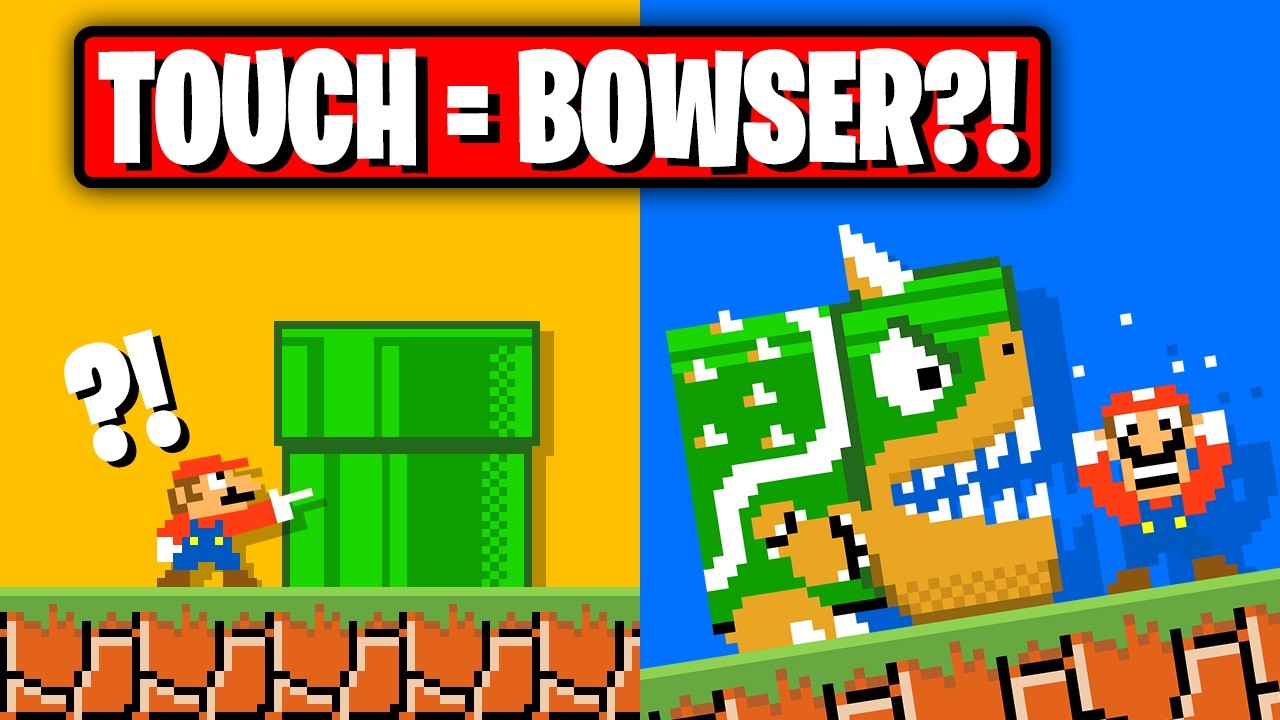 Mario but Everything You Touch Turns to Bowser?! - BTG Reacts to Funny Mario Videos