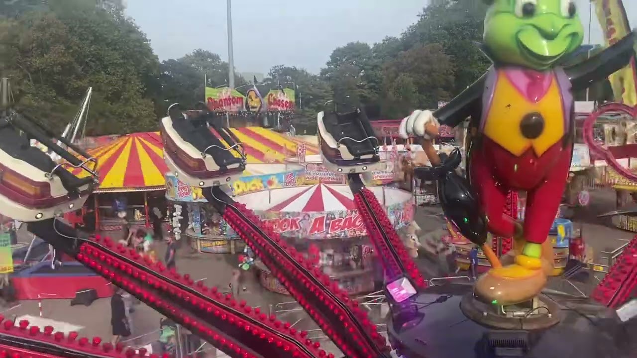 Martin draper crazy frogs on ride Nottingham goose fair 2023