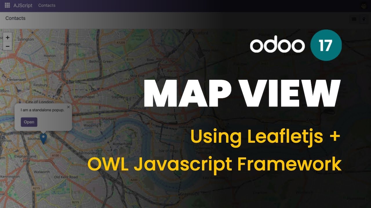 Создайте новый тип представления карты в Odoo с использованием LeafletJS и OWL Javascript Framework