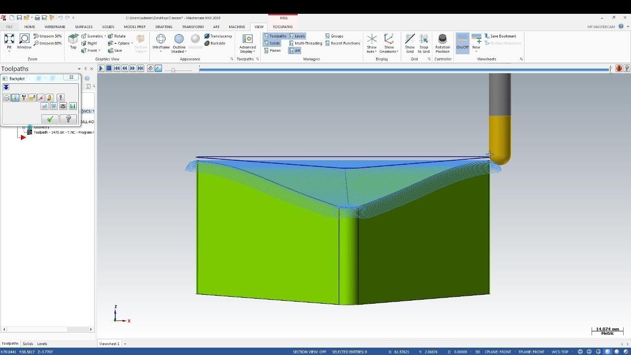 Tutorial MasterCam 2019 : Surface Hign Speed Toolpaths-Scallop