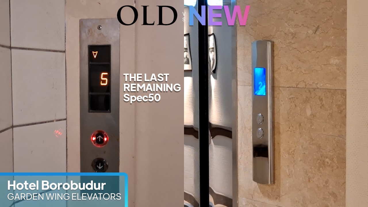 OLD vs NEW OTIS Elevators - Hotel Borobudur Jakarta (Garden Wing)