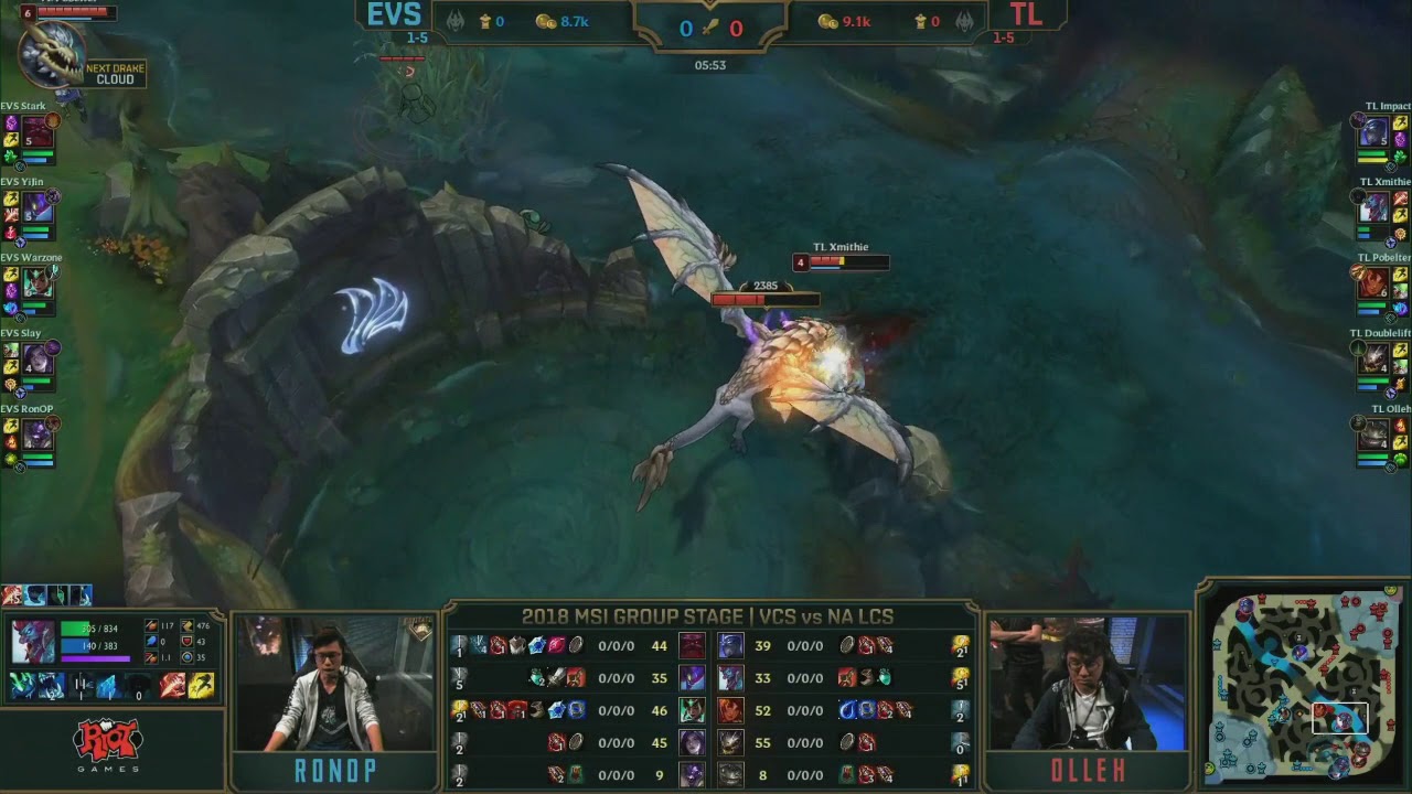MSI 2018 Group Stage - EVS vs TL - Day 4