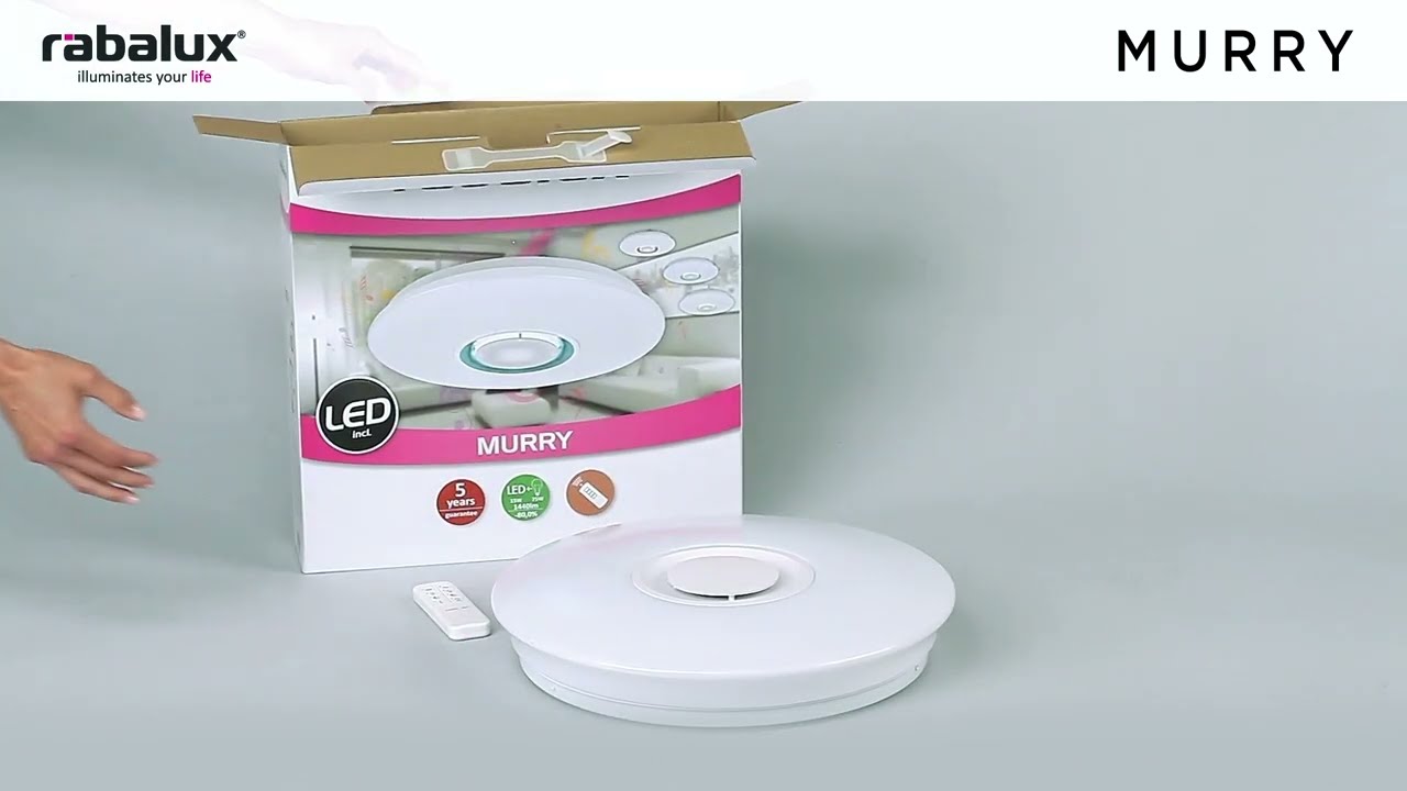 Plafon LED SMART 24W głośnik MURRY 4541 Rabalux. Nowoczesne i funkcjonalne oświetlenie sufitowe