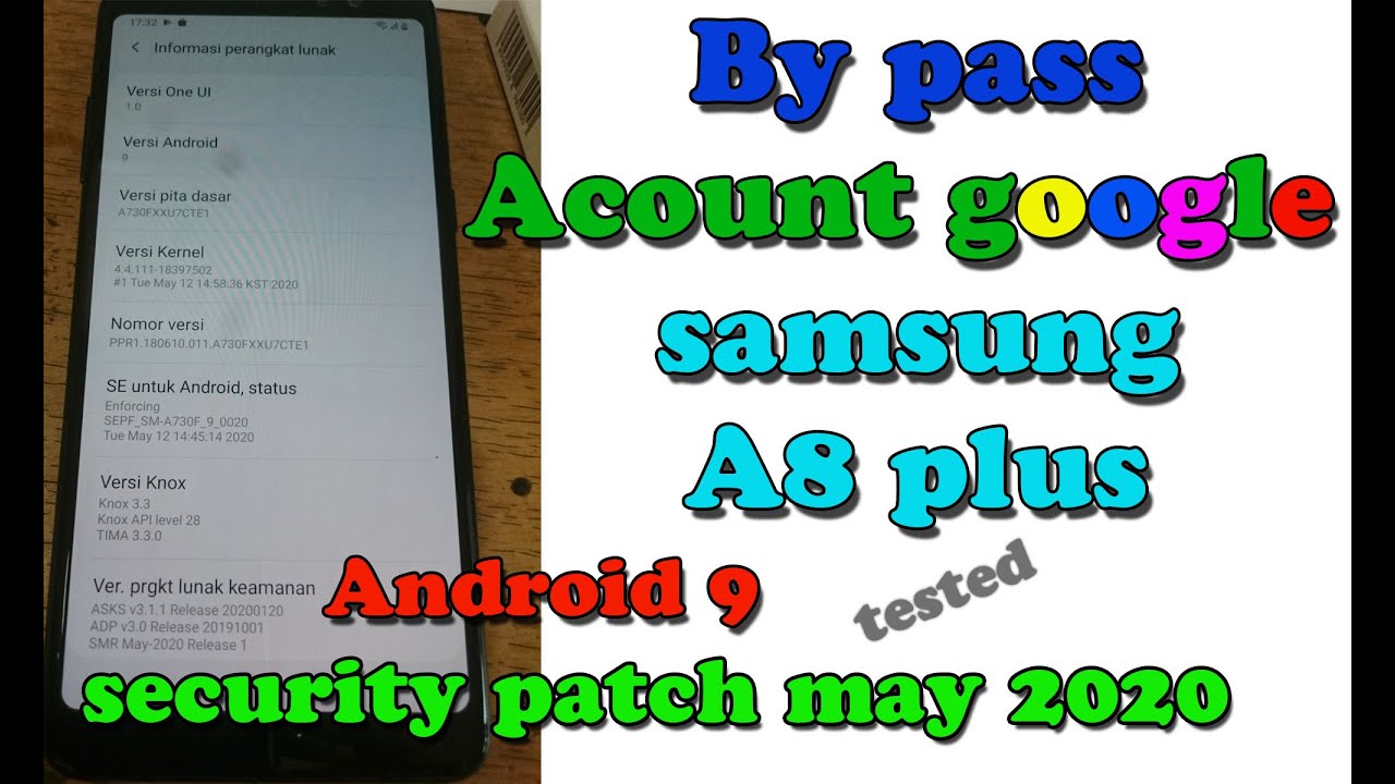bypass akun google samsung a8+ 2018