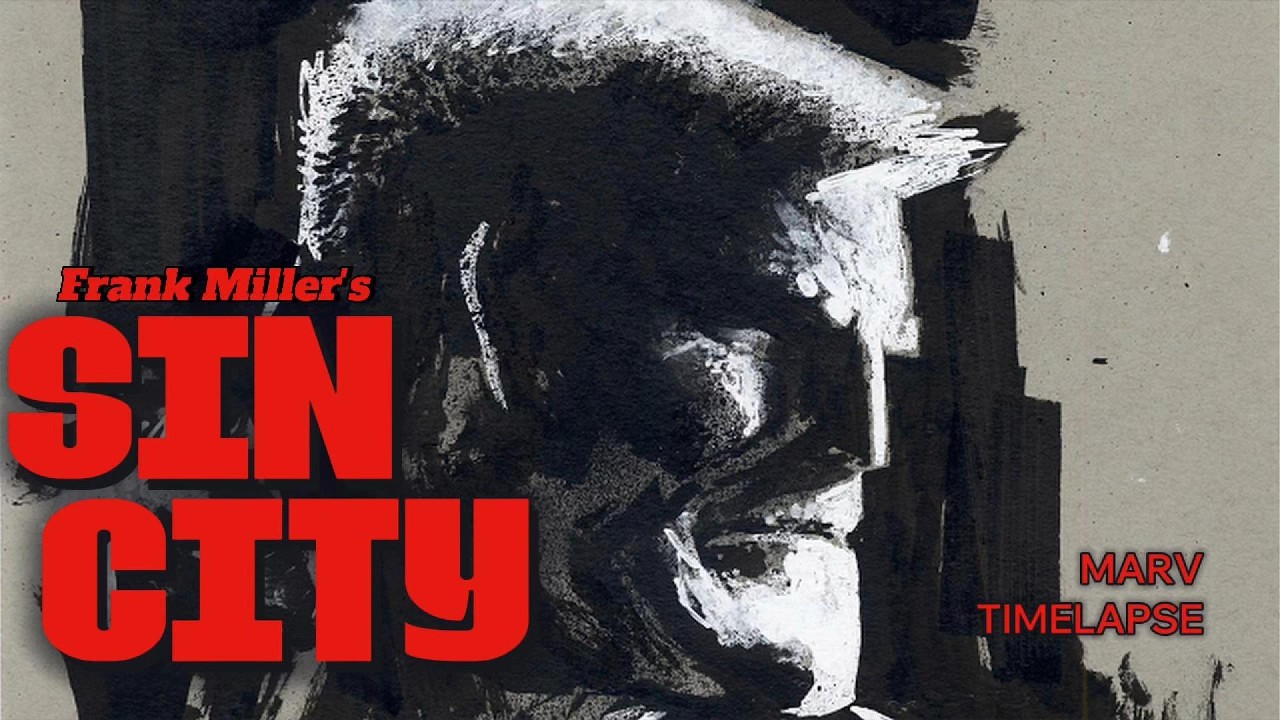 Marv (Frank Miller's Sin City) Drawing Timelapse