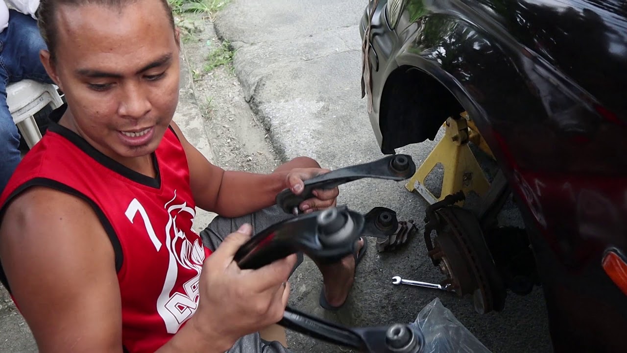 paano magpalit at mag check ng SUSPENSION ARM ng HONDA CIVIC 98model, basic lang yan!