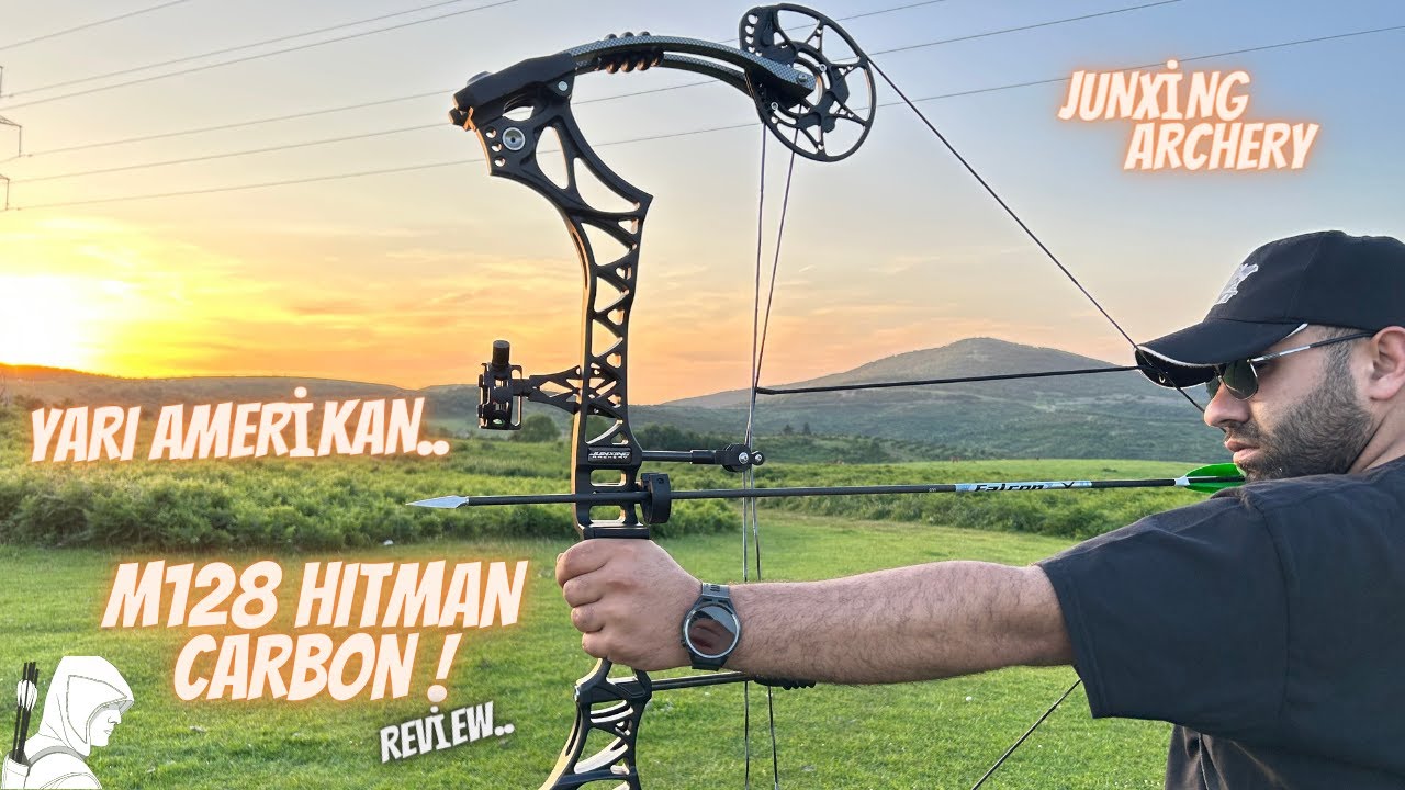 JUNXİNG M128 HITMAN CARBON YARI AMERİKAN MAKARALI AV YAYI 3D DOMUZ HIZ TESTİ VE İNCELEME!