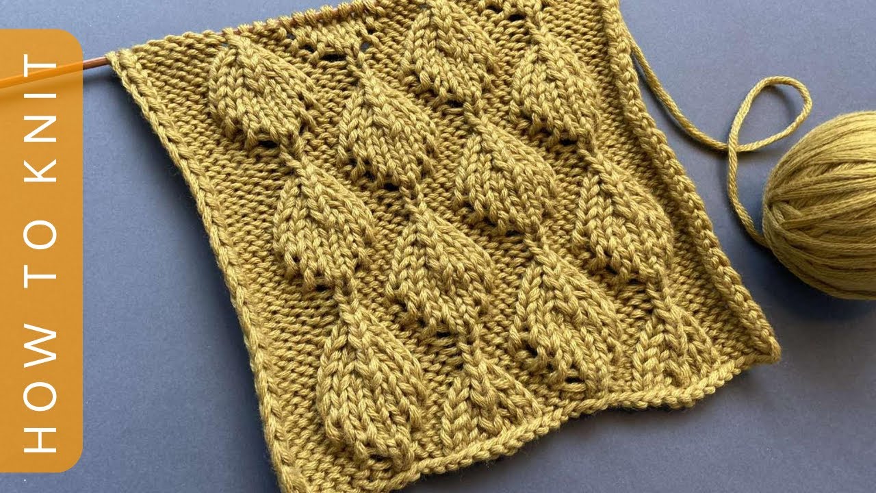 Узор ЛИСТЬЯ🌿 спицами (+СХЕМА) для вязания кардигана/свитера/топа/Leaf stitch Pattern🌿 For Cardigan