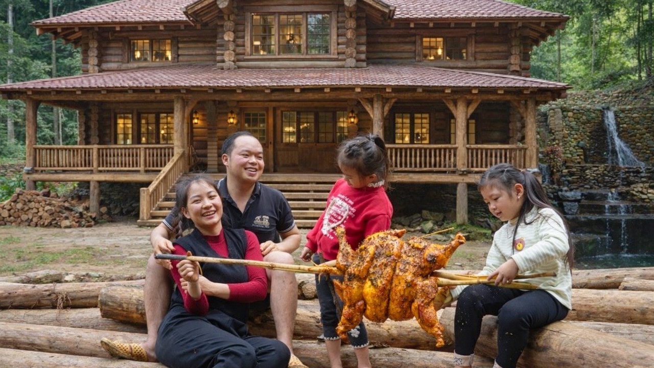 Primitive Skills Family Life | From Building Shelter to Cooking Together