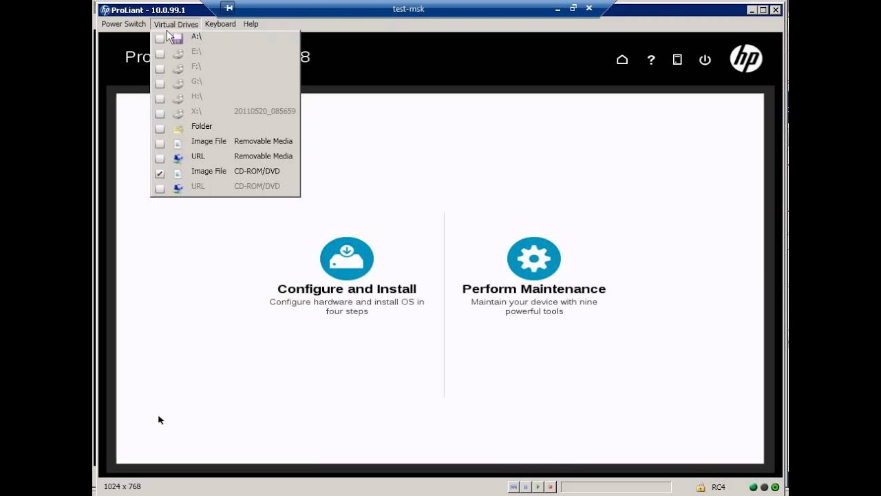 HP Intelligent Provisioning