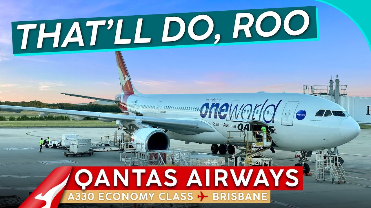 QANTAS AIRWAYS A330 Economy Class  🇳🇿⇢🇦🇺【4K Trip Report Auckland to Brisbane】That'll Do Roo!