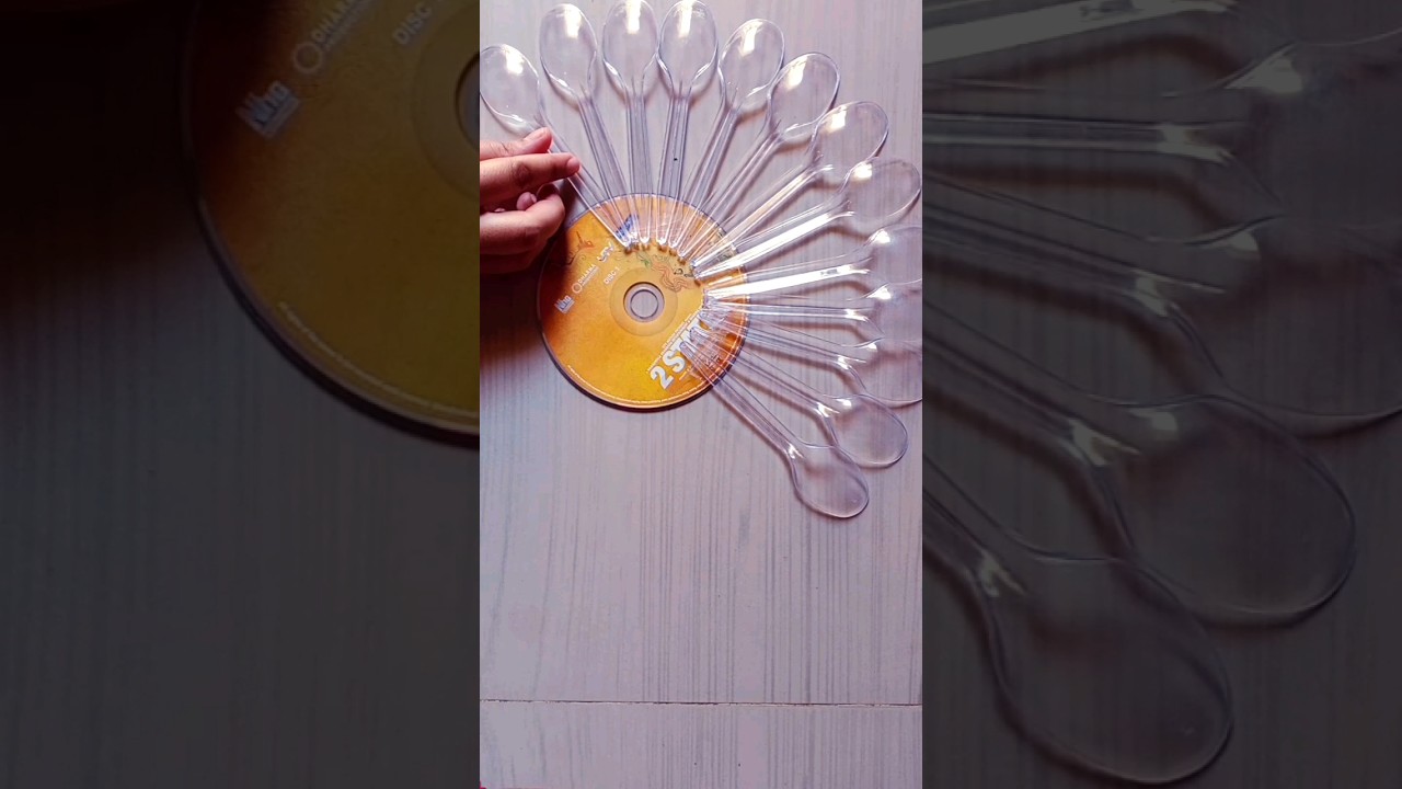 A transparent spoon flower wall decor 