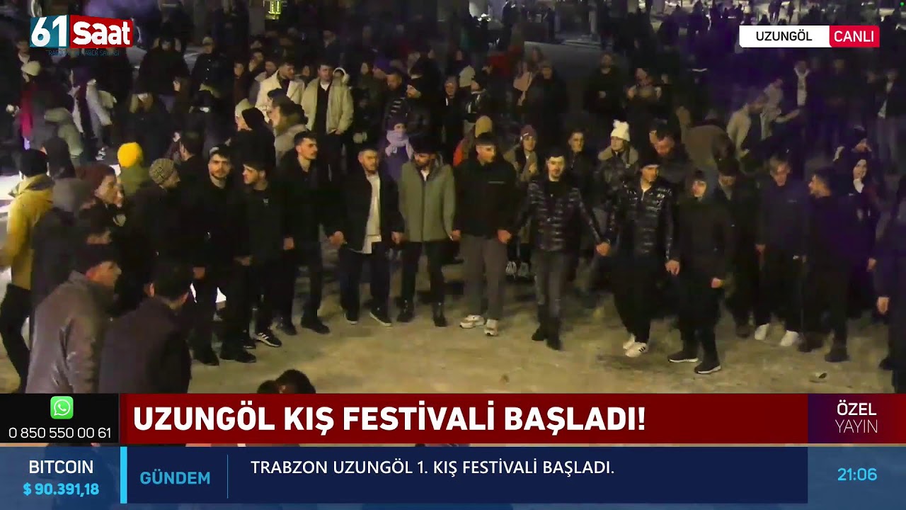 Trabzon Uzungöl 1. Kış Festivali başladı.