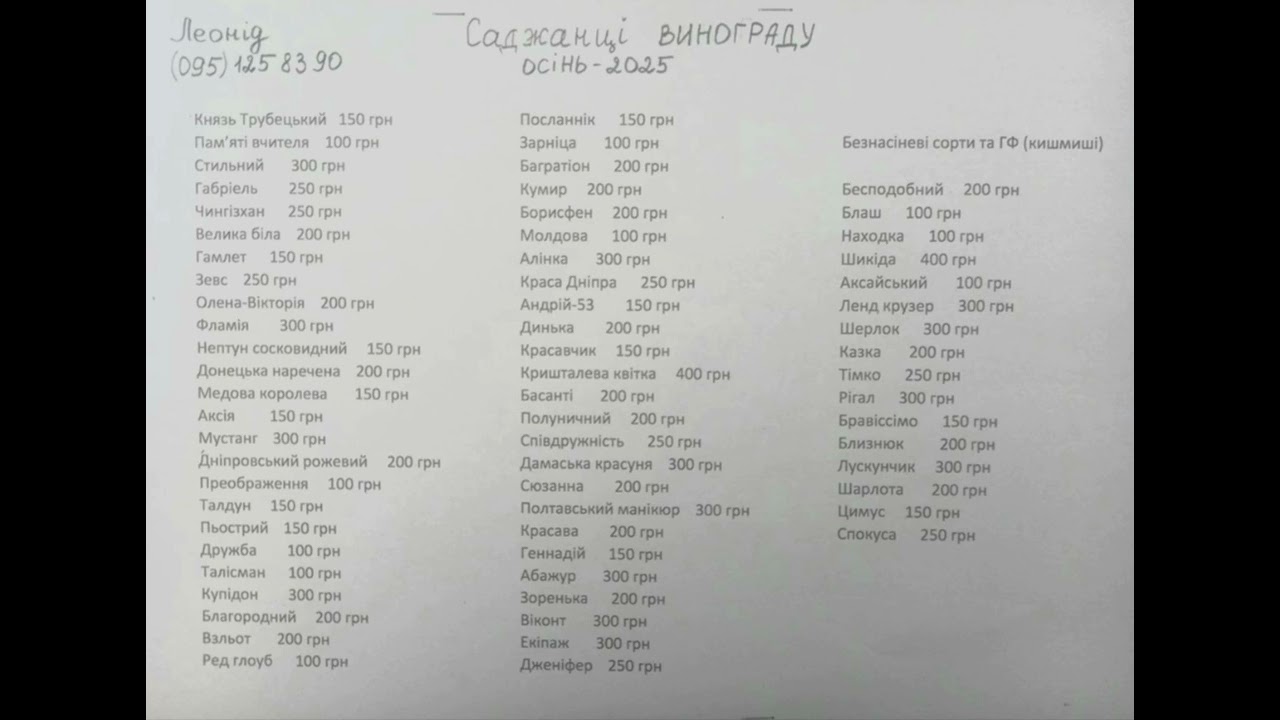 Каталог саджанців винограду.Осінь 2025. #виноград  #саджанці  #сад 