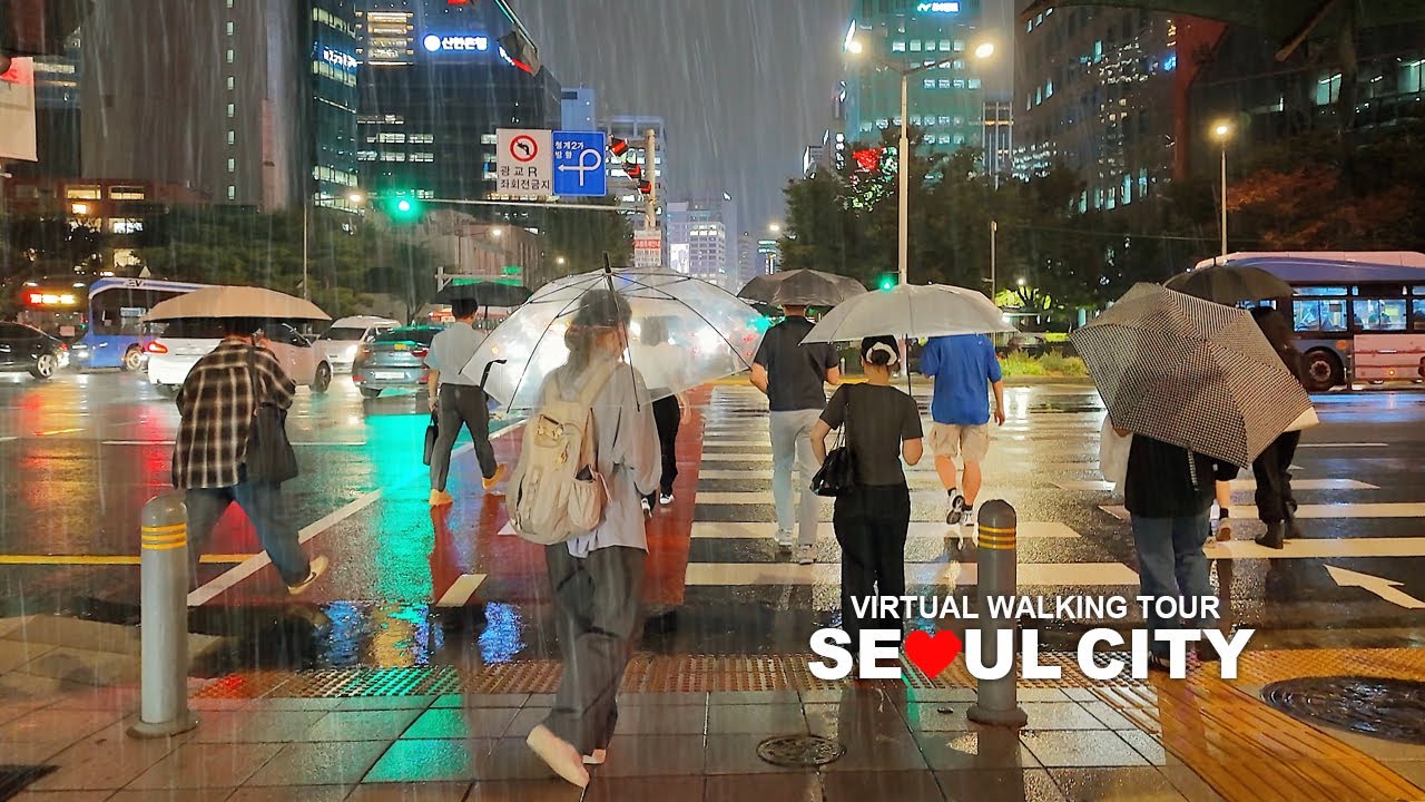 [Full Version] Rainy Day in Downtown Seoul Jongno, Insadong, Gwanghwamun, South Korea, Travel, 4K
