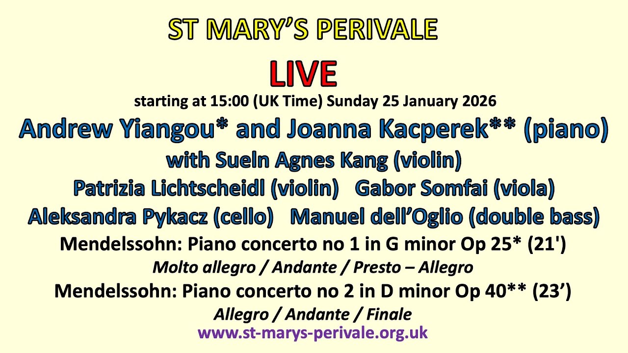 St Mary's Perivale LIVE : Andrew Yiangou, Joanna Kacperek and ensemble