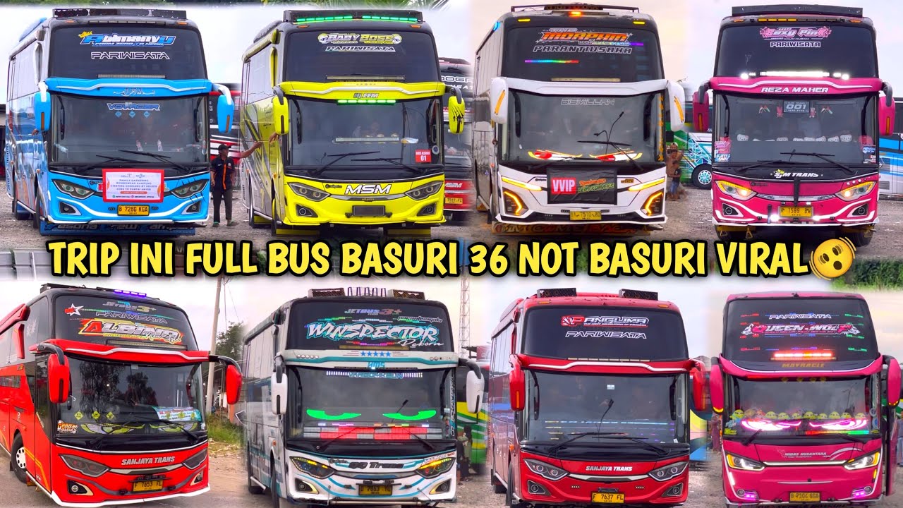 RAME FULL BUS TELOLET BASURI🥳 Hunting Bus Trip Anyer Di Pusat Oleh Oleh CM7👏