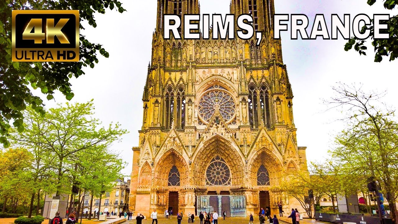 Exploring REIMS, FRANCE - 4K City WAlking Tour