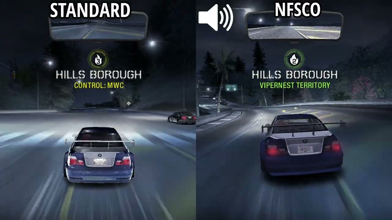 need For Speed Carbon VS NFSCO  - BMW M3 GTR SOUND