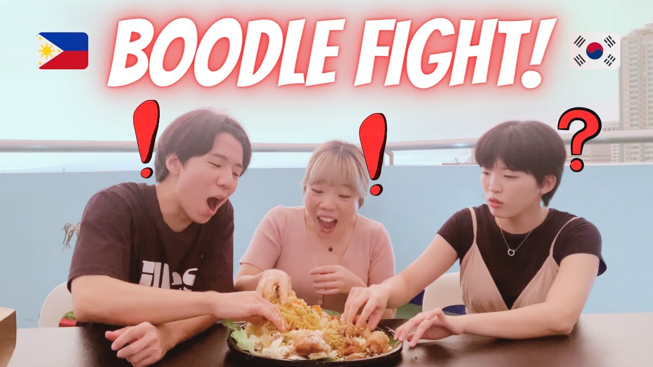 Koreans First Time try Philippine Boodle Fight 😋(ENG SUB)