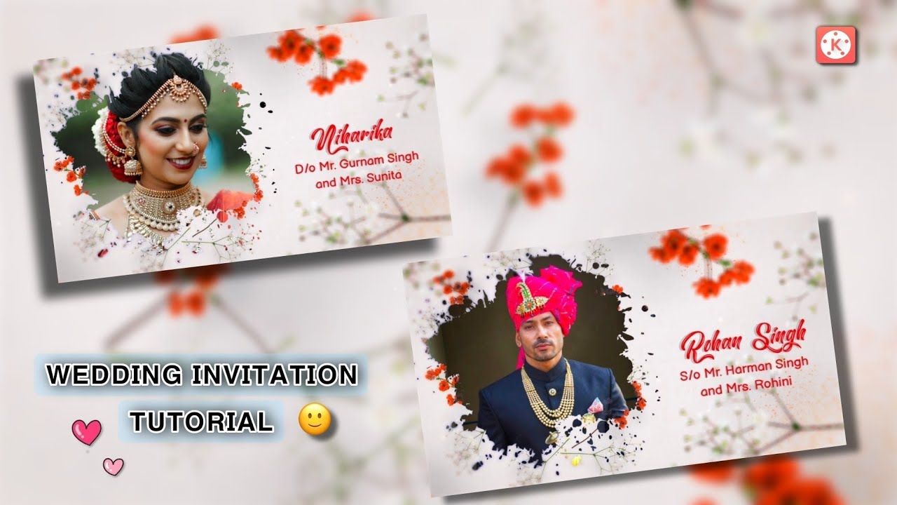 Видеоприглашение на свадьбу с цветами || Видеоруководство по редактированию видеоприглашения на с...