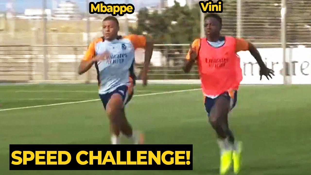Mbappé challenges Vinícius Jr in a SPRINT RACE during training ahead Celta Vigo | Football News