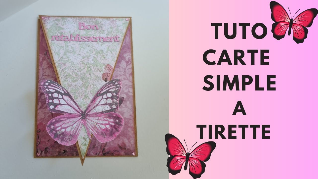 Tuto carte à tirette simple /Octobre rose