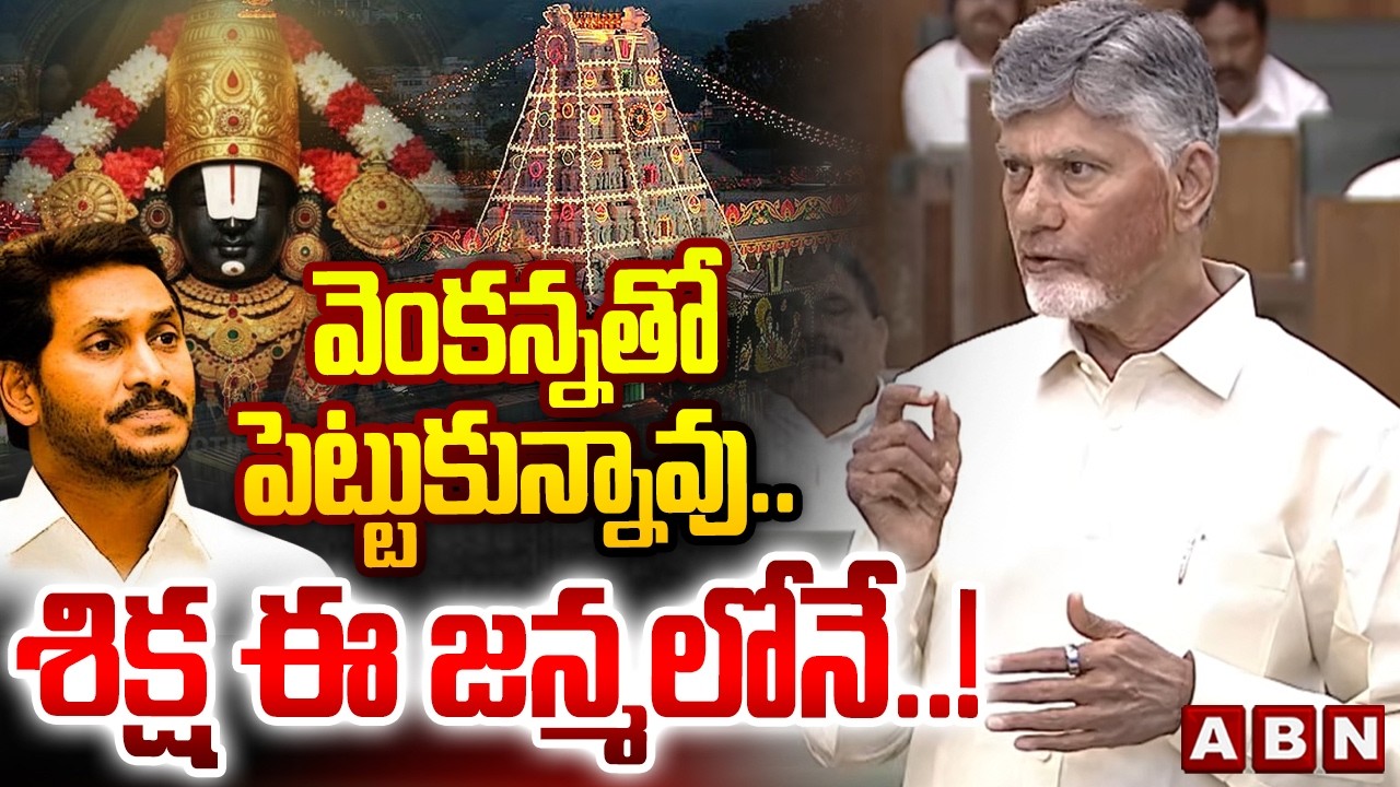 వెంకన్నతో పెట్టుకున్నావు.. శిక్ష ఈ జన్మలోనే.! | CM Chandrababu Strong Warning To Jagan | ABN