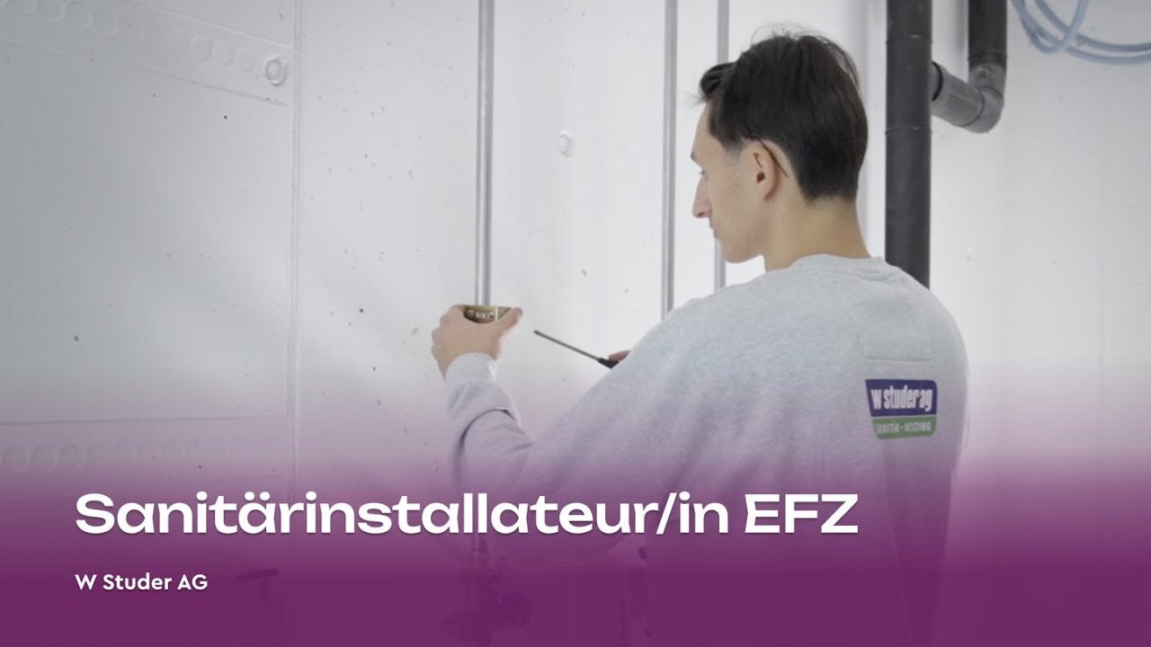 Erlebe einen Tag als Sanit&auml;rinstallateur/in EFZ bei W Studer AG | Lehrstellenvideo | Yousty