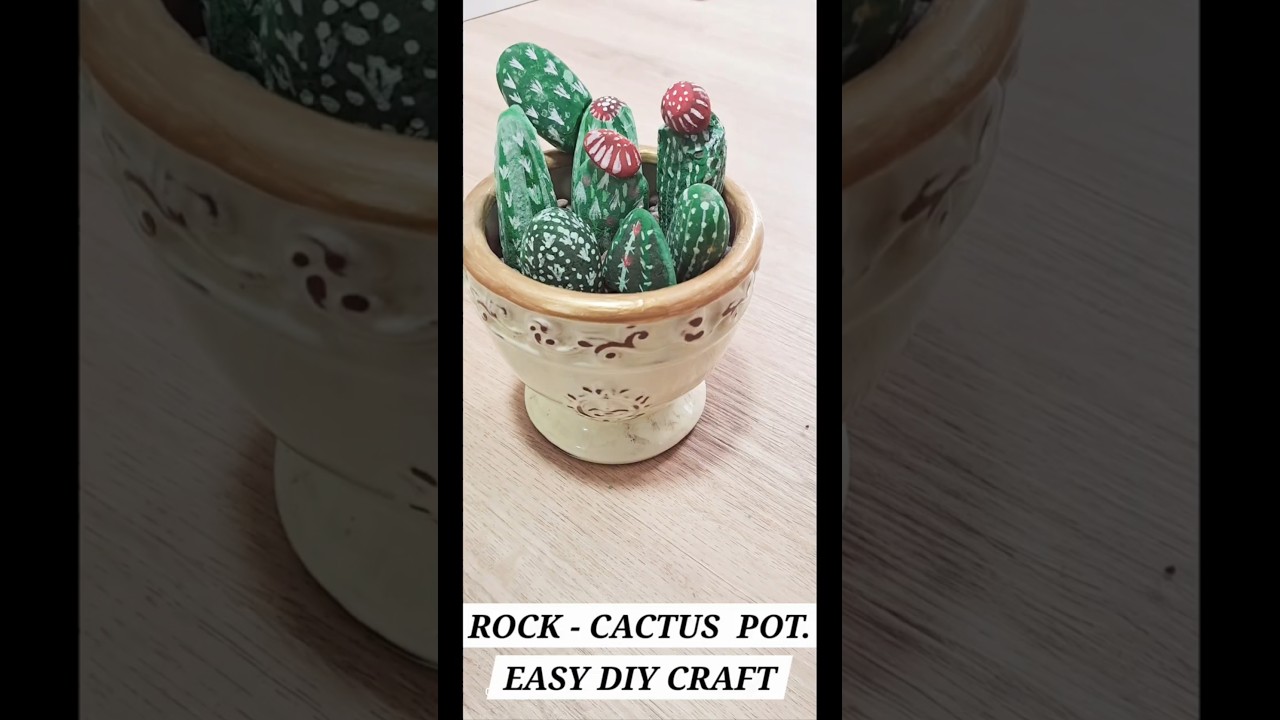 Turn Rocks into Cactus | Simple DIY Craft Anyone Can Do